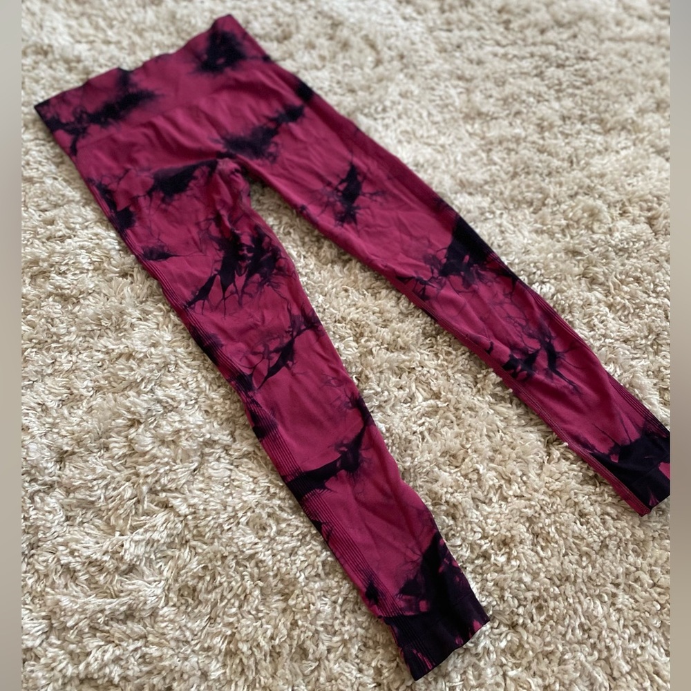 Purple Tie-Dye Workout Leggings